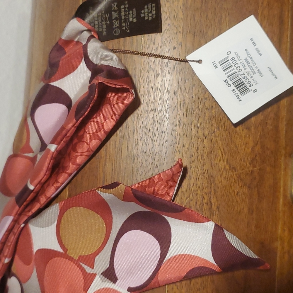 Coach pony tie NWT